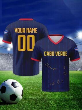Cabo Verde National Team Style Soccer Jersey - Island Pride Football Shirt